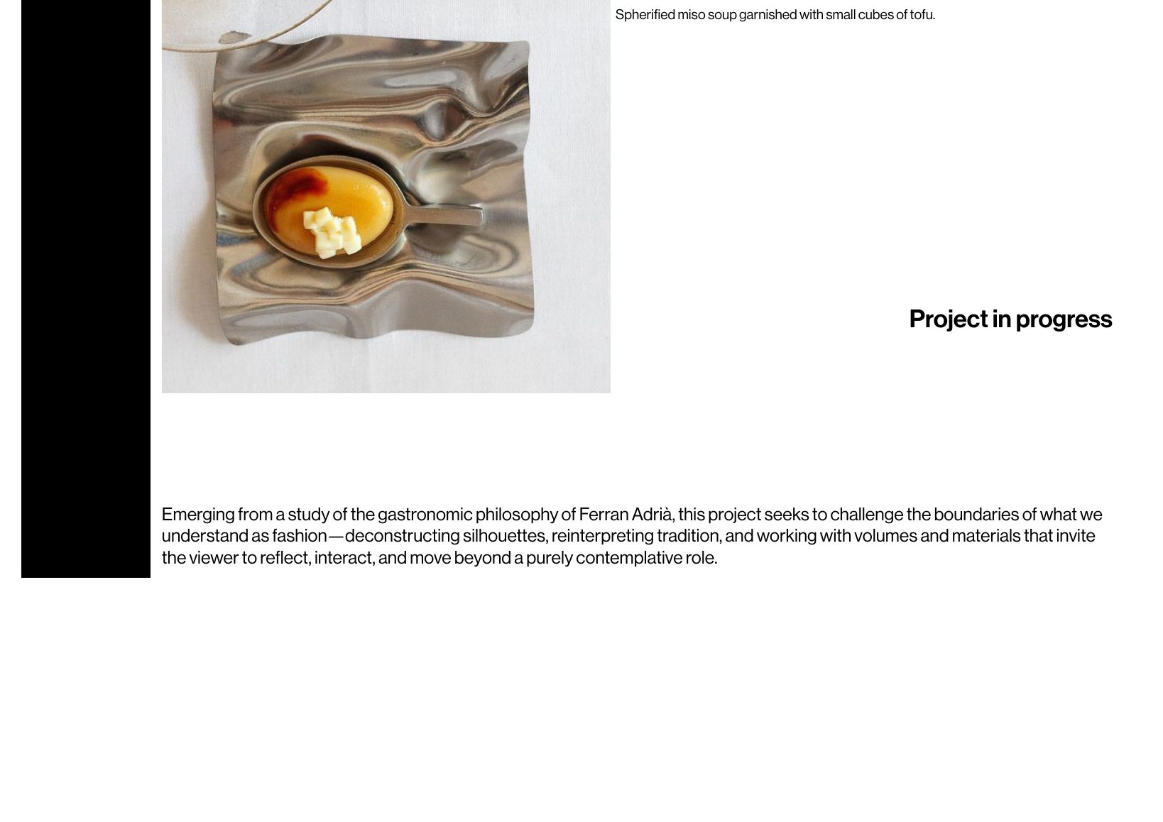 Página 12 — proyecto en curso, filosofía de Ferran Adrià