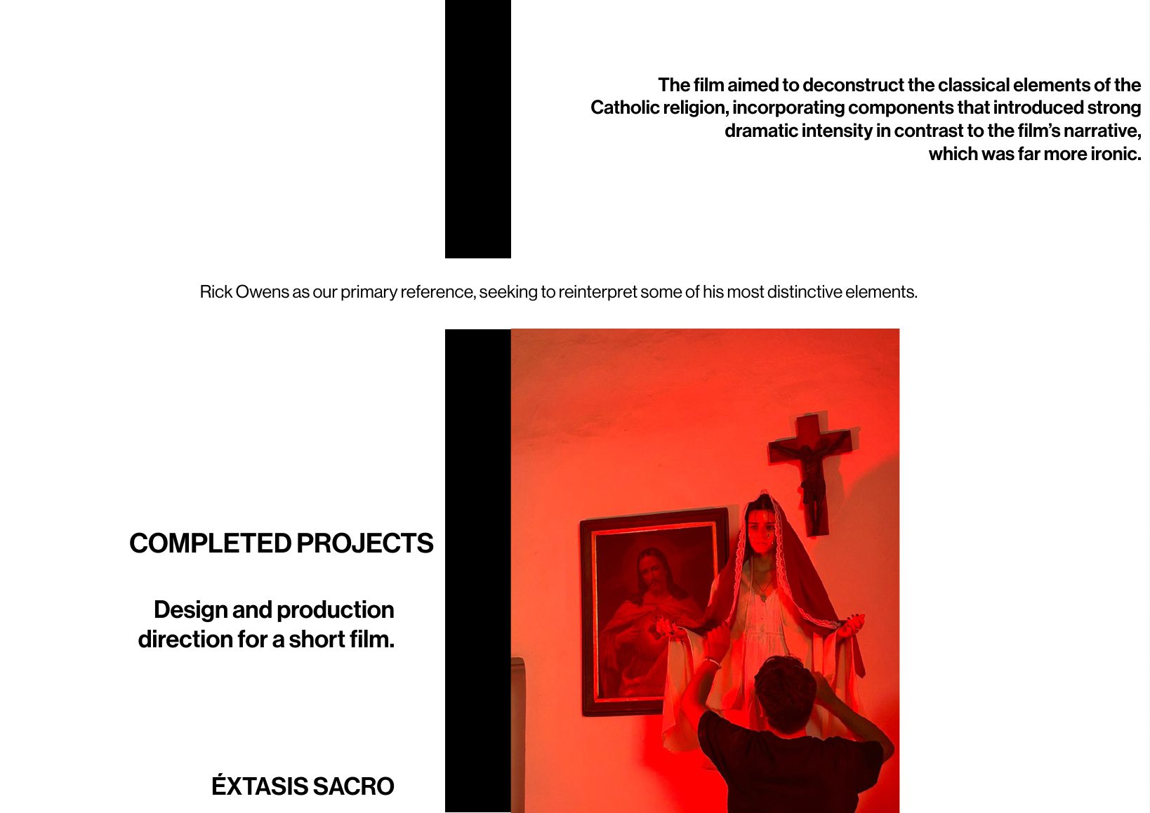 Página 18 — Éxtasis Sacro, proyectos finalizados